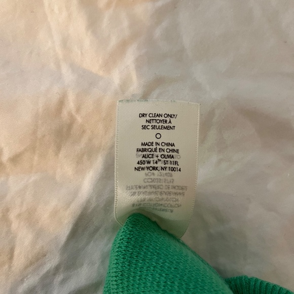 Alice + Olivia Kipp Knit Mini Skirt in Garden Green, Medium - Picture 8 of 12